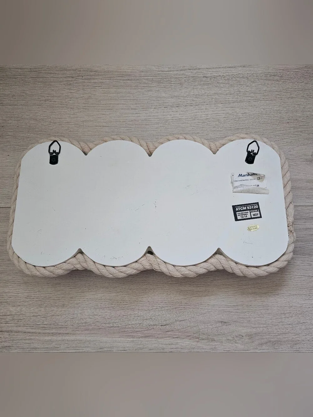 Coastal Rope Trim Seashell Wall Hook Plaque – Beach Cottage Décor